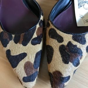Liz Claiborne Leopard Print Kitten Heel Slingback
